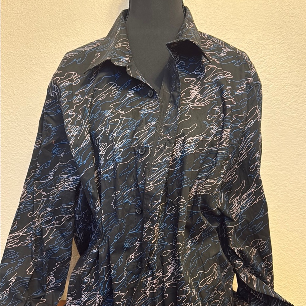 Stylish Black Patterned Men's Jacket - image 1